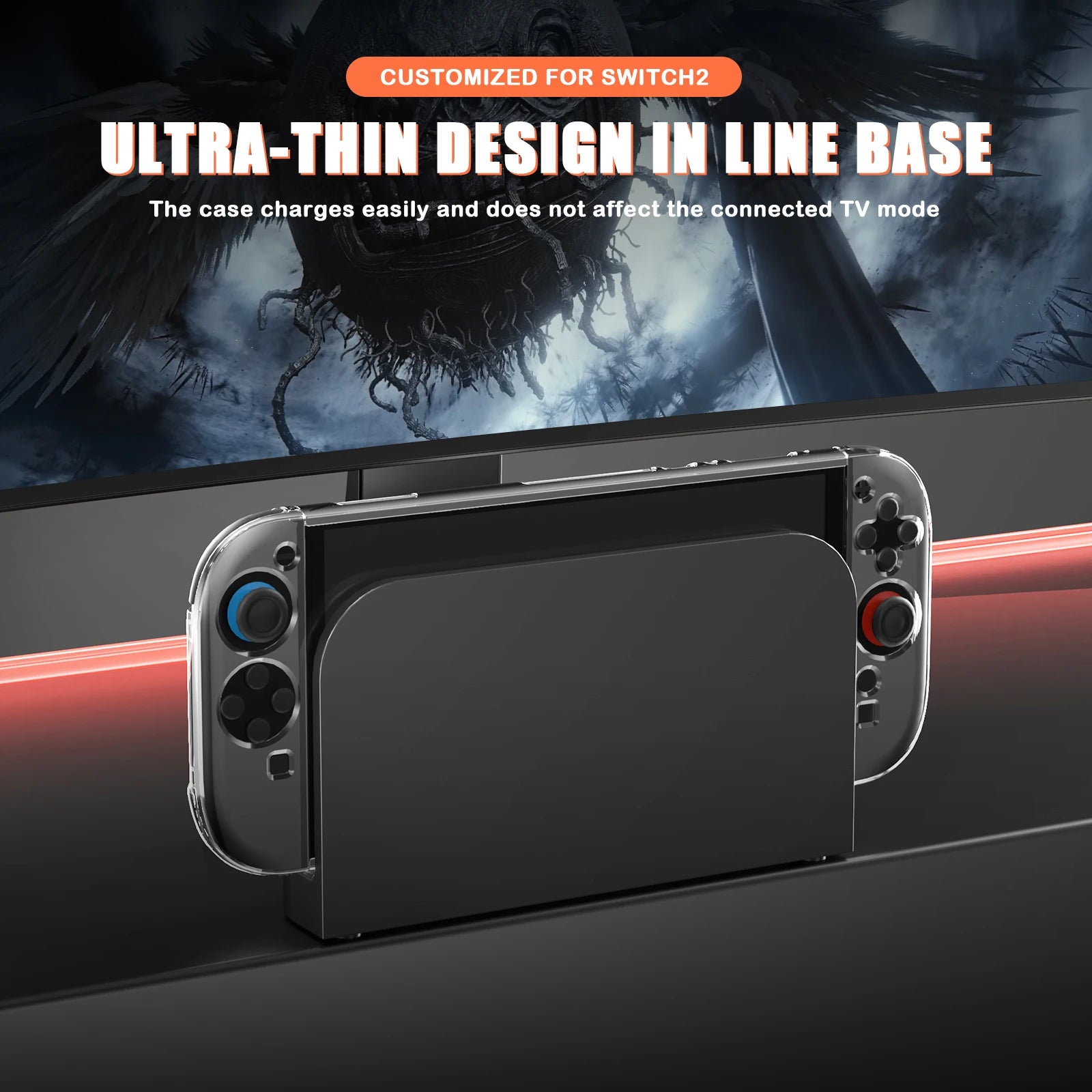 Hard Clear Games Frame Protector Case Transparent Crystal Shell