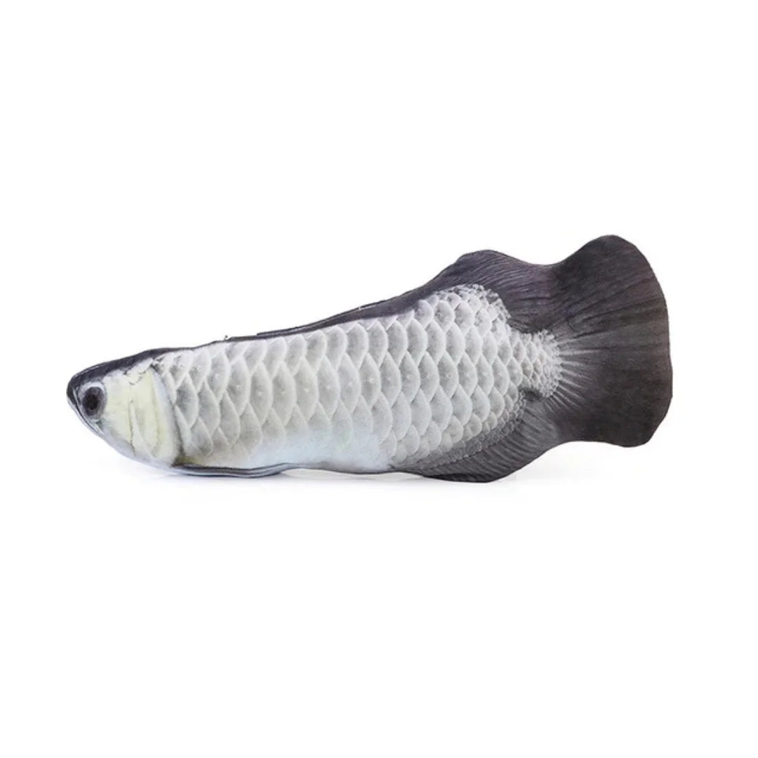 Pet Cat Favor Fish Toy Stuffed Shape Scratch Board Scratching Post Zpaxo 30cm Silver Arowana
