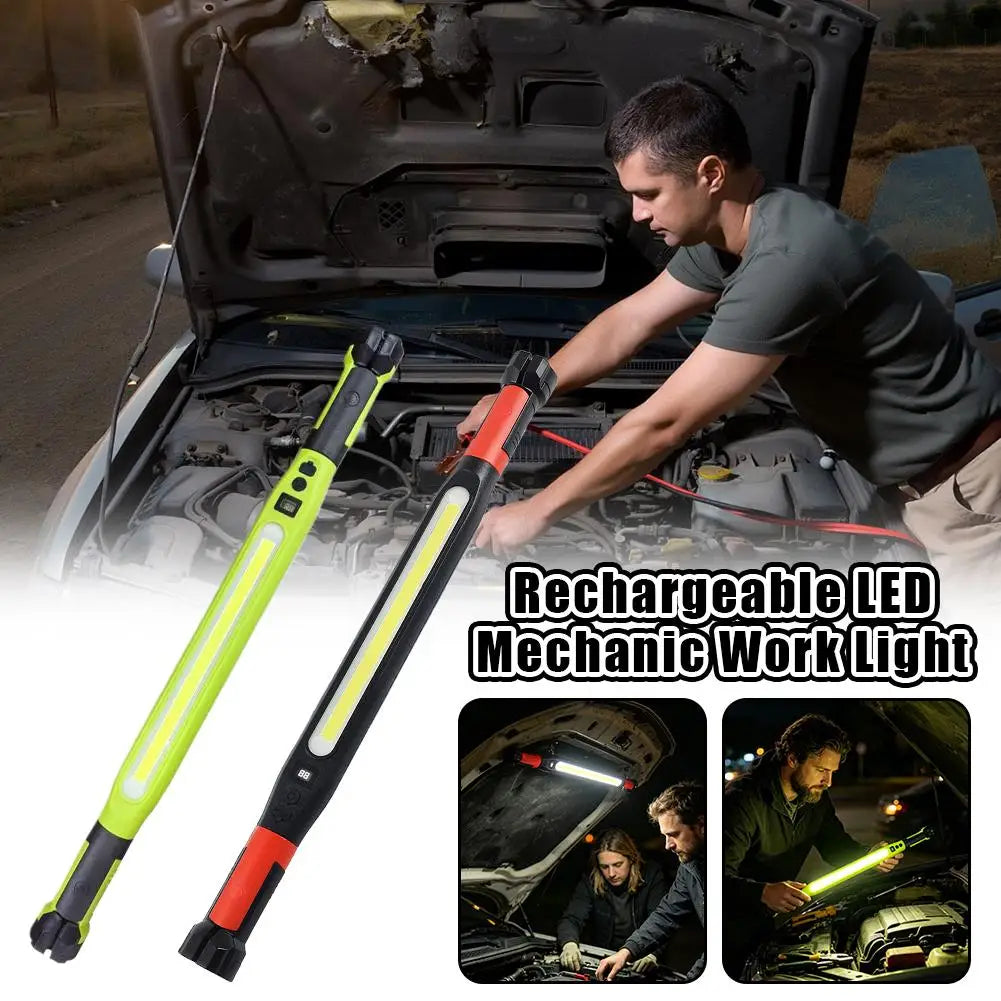 1200LM COB LED Mechanic Work Light Rechargeable Magnetic 360° Swivel with Hook Car Repair Garage Emergency Lamp Zpaxo