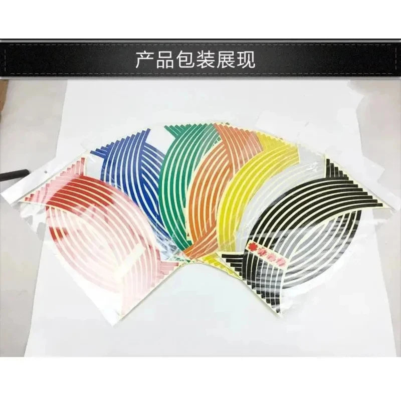 Reflective Motorcycle & Car Rim Tape Strips – Wheel Decals