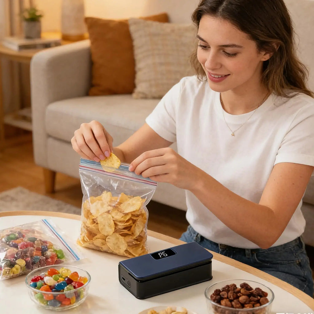 Magnetic Bag Sealing Machine 6-Levels Food Resealer Tool Portable