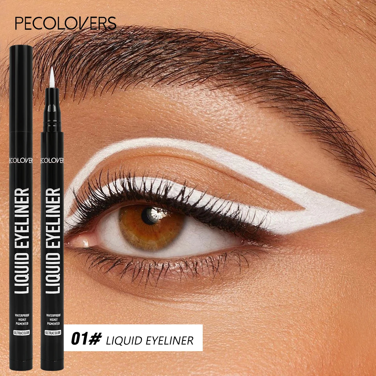 1PC Rich Colors, Smooth Finish, Waterproof Blue, Green, Purple, Eyeliner Pen, Create The Perfect Christmas Halloween Makeup Look Zpaxo 01