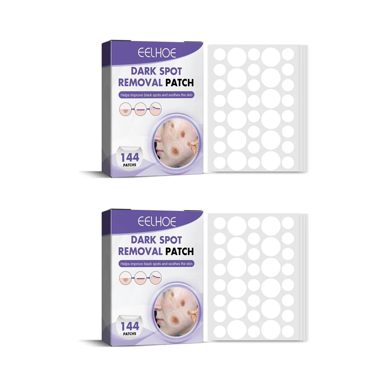 Jaysuing Dark Spot Correcting Patches | Acne & Melasma Cover Dark Spot Patches Zpaxo 2 x 144pcs Boxed
