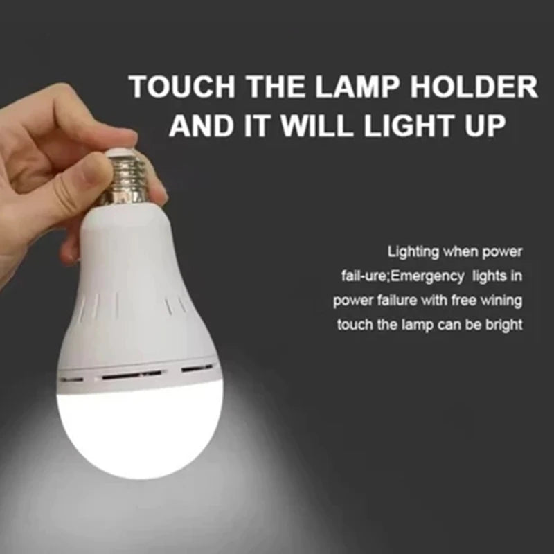 9W/15W Rechargeable LED Emergency Bulb E27 – Camping & Backup