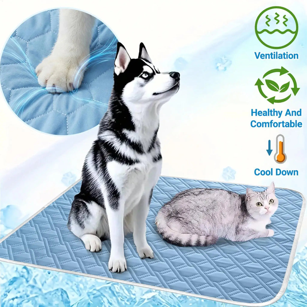 Dog Cooling Pad Summer Breathable Washable Soft Cat Bed Sleeping