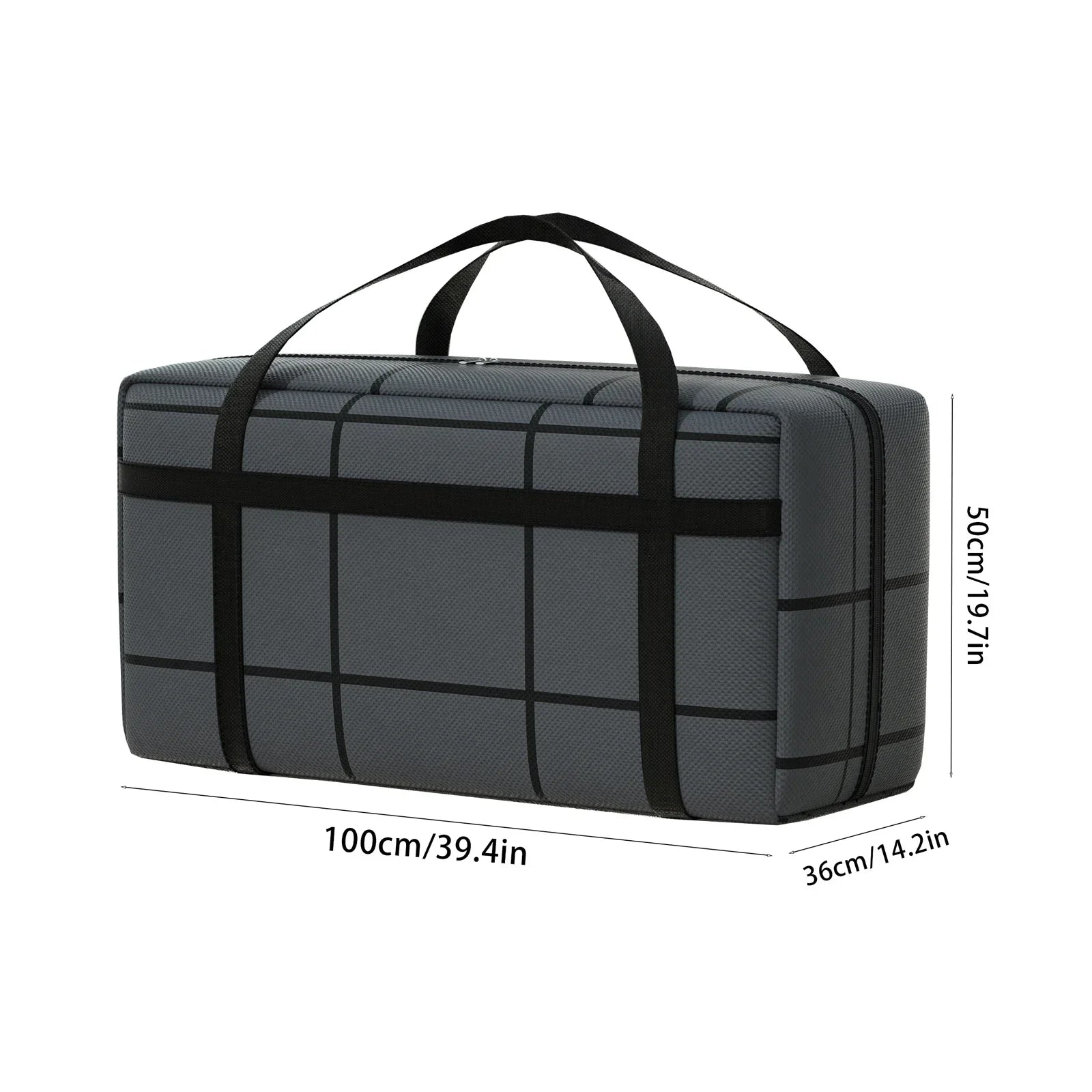 Portable Large Capacity Folding Clothing Storage Bag Hand-Held Duffel Bag Double Zipper Padded Bag Wardrobe Organizer Moving Bag Zpaxo 180L
