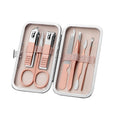 Golden stainless steel nail clipper set of 18 pieces, nail clippers, foot clippers, nose hair clippers, care tools Zpaxo Golden Set 7 pcs