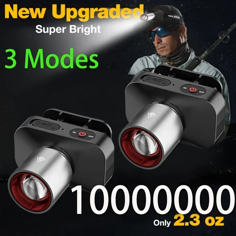 POCKETMAN LED Headlamp USB Rechargeable – 3 Modes, Waterproof