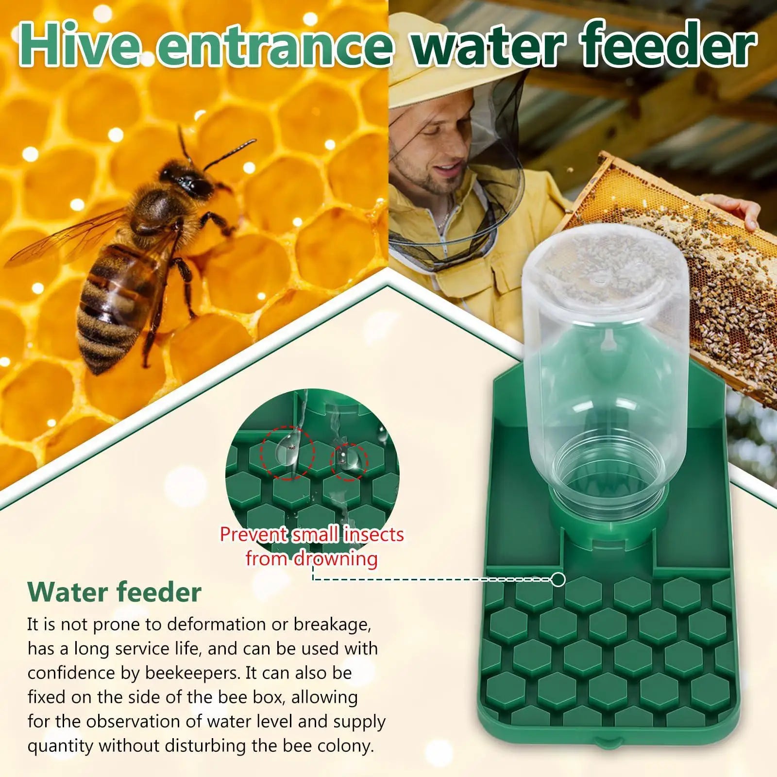 Leakproof Multi-Hole Water Feeder Bowl – Bees, Spiders & Geckos Pet Water Feeder Bowl Zpaxo