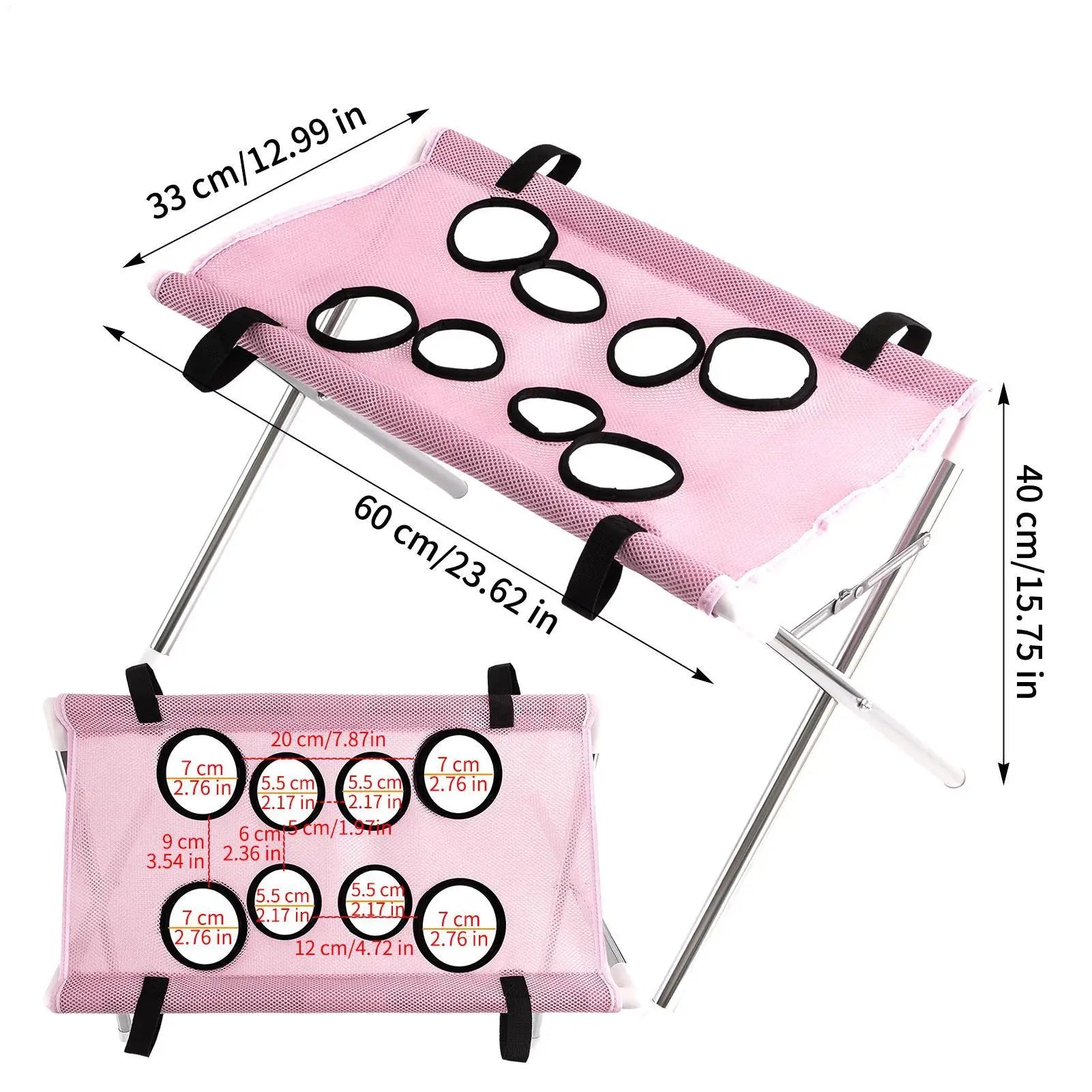 Dog Grooming Hammock 8-Hole Design Cat Harness Kitten Hanger Cats