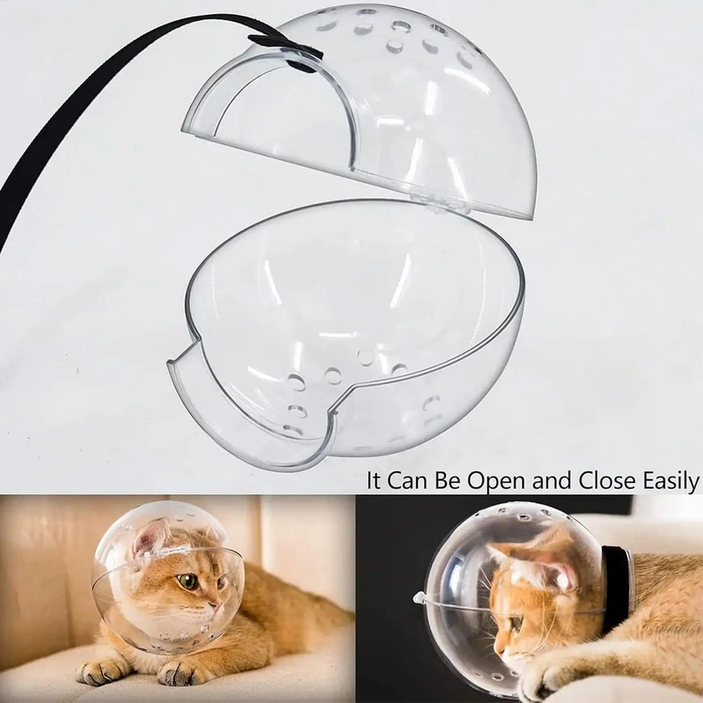 Cat Bubble Muzzle Breathable Sturdy Muzzle Mask Cat Head Cover Space Hood Protective Helmet Anti-bite Pet Grooming Supplies Zpaxo
