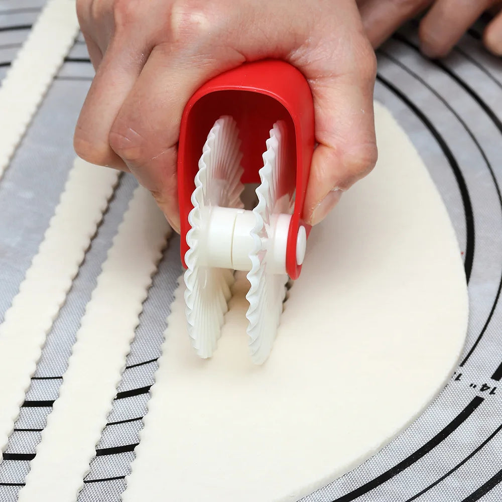 Pastry Cutting Wheel Pizza Pie Crust Pastry Cutter Wheel Decorator Rolled Pastry Pie Crimper Baking Tools Zpaxo