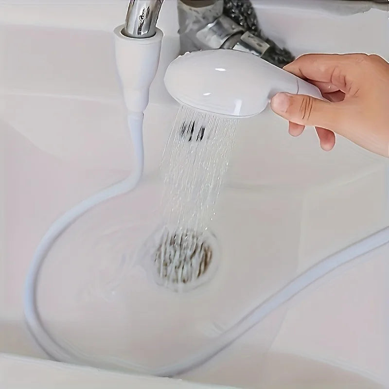 360 Portable Faucet Shower Head Handheld Extender Long Hose