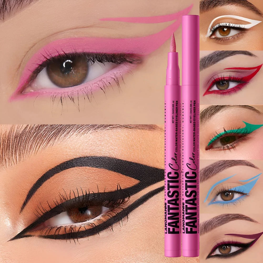 Matte Pink Eyeliner Pencil Easy-to-pigment Fantastic Liquid Pen Zpaxo