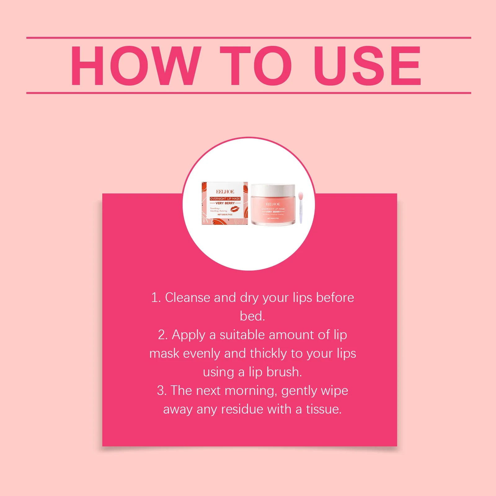 Lip Mask Berry Overnight Lip Sleeping Mask Stuffer Luxurious Lip Care for Dryness & Flaky Skin Moisturizing Without Greasiness Zpaxo
