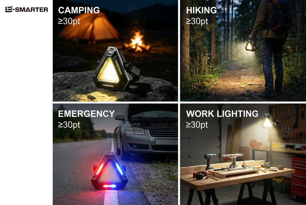 Triangle Warning Flashlight – Magnetic Rechargeable Camping Lamp