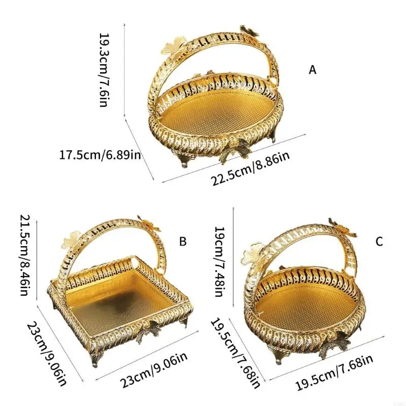 Space Efficient Metal Fruit Serving Bowl Capacity Lightweighted Tray