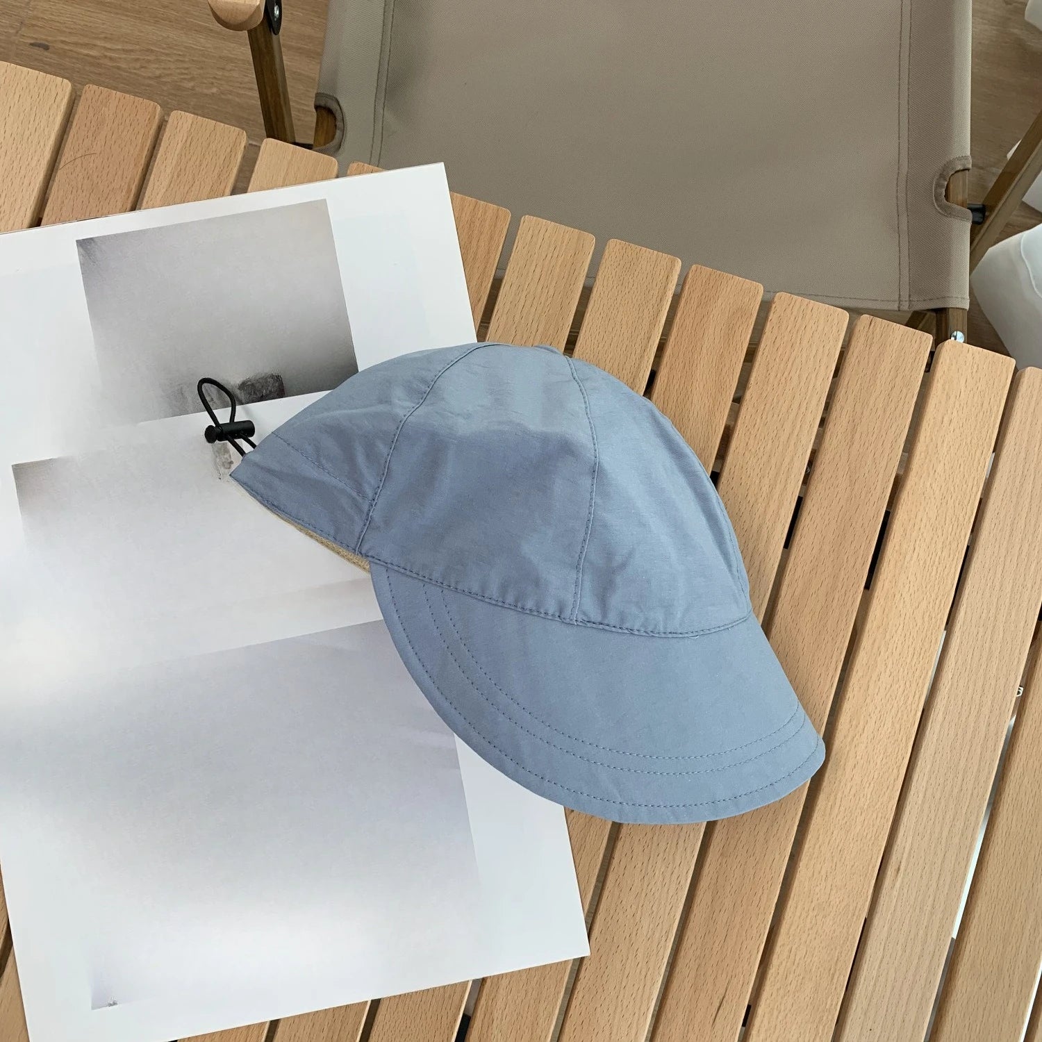 High quality summer solid color sun hat with face covering sun protection duck tongue fisherman hat outdoor sports women's hat Zpaxo SKY BLUE hat