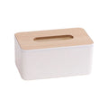 Multifunctional Desktop Tissue Holder Paper Box Wood Cover