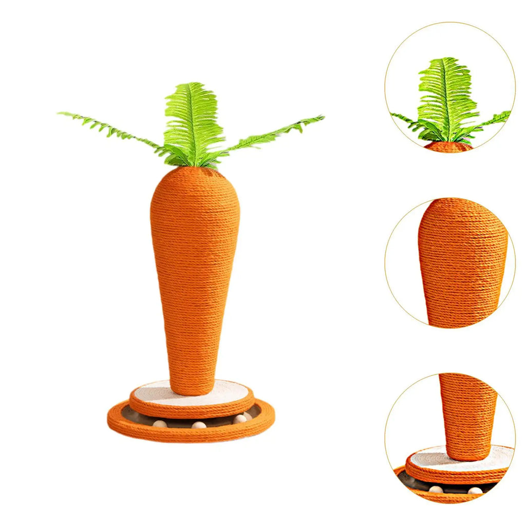 Cat Scratch Post Carrot Shape Board Pet Supplies Freestand Scratcher Zpaxo