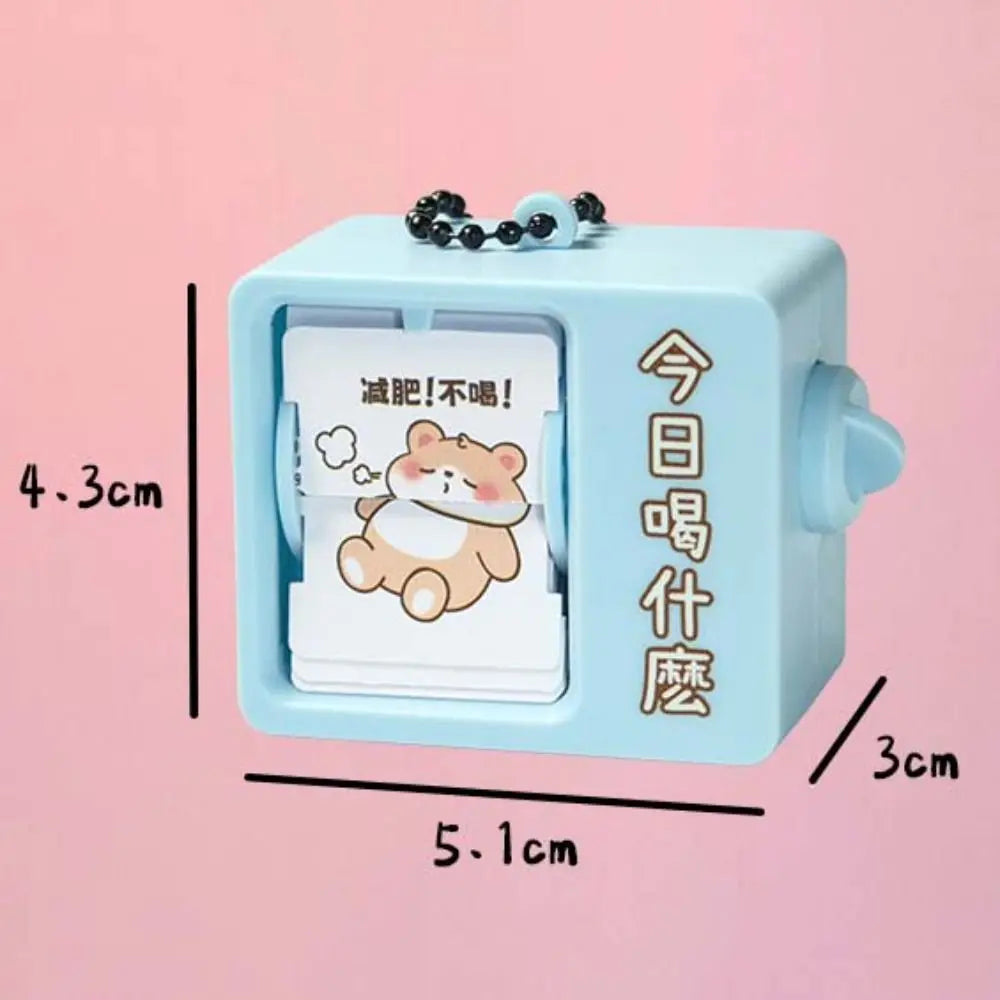 Plastic Mini Flip Book Animation Keychain Automatic Page Turning Diverting Animation Drawing Pendant Portable Zpaxo