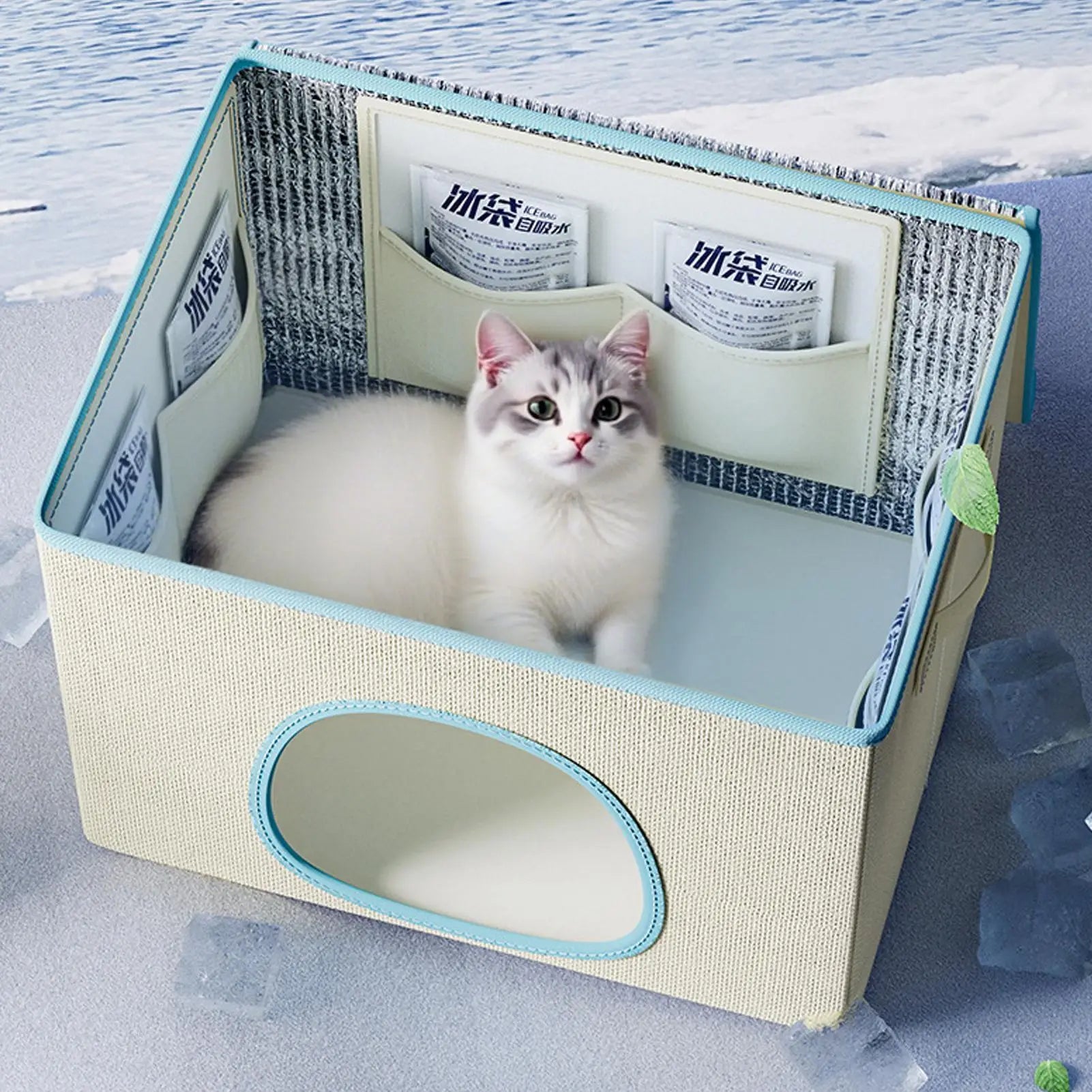 Cooling Cat House For Summer Puppy Shelter With 6 Ice Packs Cold Dog Shelter For Pet Parents Trainers Animal Lovers Apartment Zpaxo