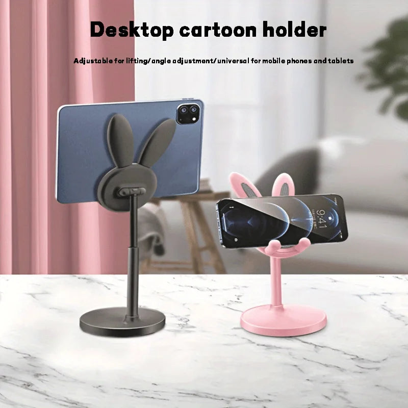 Telescopic Cartoon Rabbit Phone Stand Adjustable Tablet Flexible