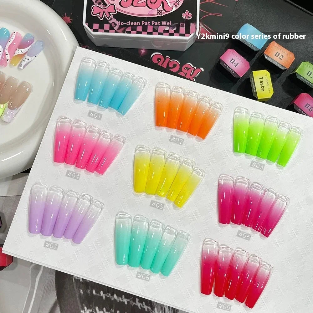 9-Color Chinese Style Gel Nail Glitter & Eye Shadow Palette Gel Nail Glitter Palette Zpaxo