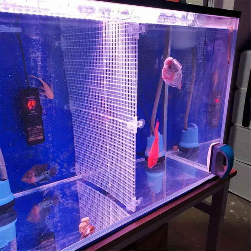 Aquarium Bottom Grid Panel Durable Plastic Fish Tank Isolation Zpaxo