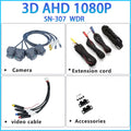 8K AHD 1080P 720P 3D Car 360 Panoramic Camera 4 Square Cameras