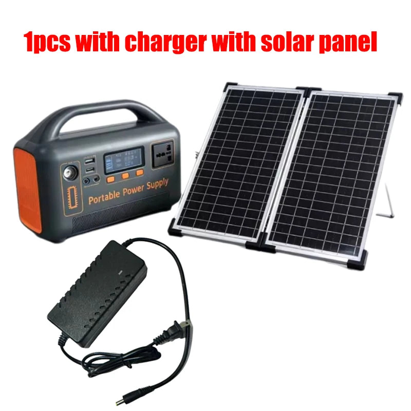 400W Portable Power Station Solar Generator 192Wh LiFePo4 Battery220V Energy Power Plant for Camping RV with Solar Panel Charger Zpaxo 400W Add Solar Pane 220V