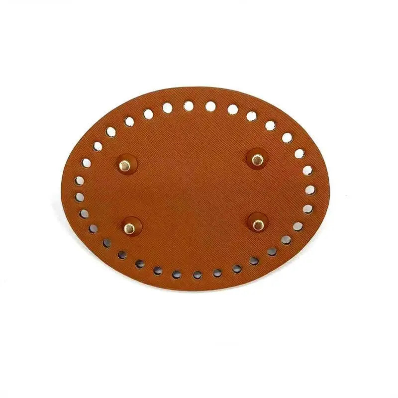 ▶1Pcs Colorful Long PU Leather Bag Bottom Hand-woven Bag Rivets Baseplate For DIY Handbag Cushion Pad Base Accessories Zpaxo A2
