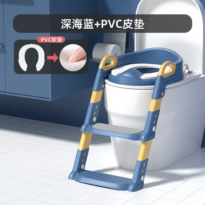 Stepped Children's Toilet Foldable Foot Stool Multi-functional Baby Zpaxo B