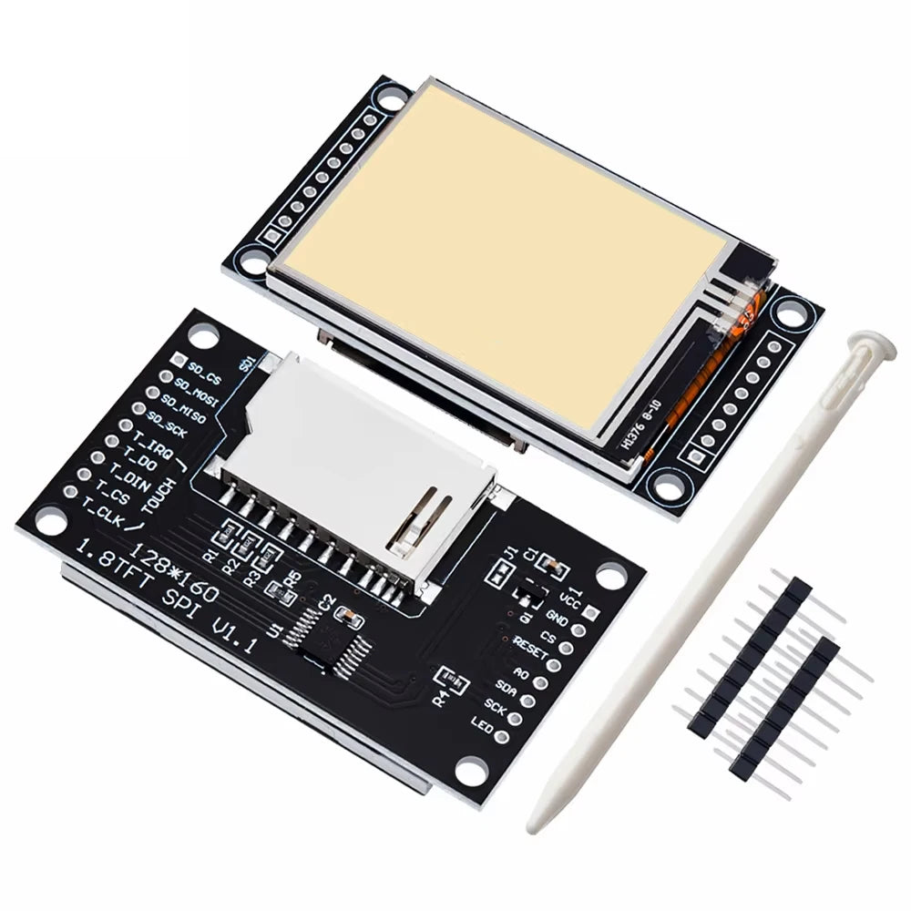 1.8 Inch TFT LCD Module LCD Screen Module With Touch SPI Serial 51 Driver 4 IO ST7735S Driver TFT Resolution 128*160 For Arduino Zpaxo 1.8 Inch TFT