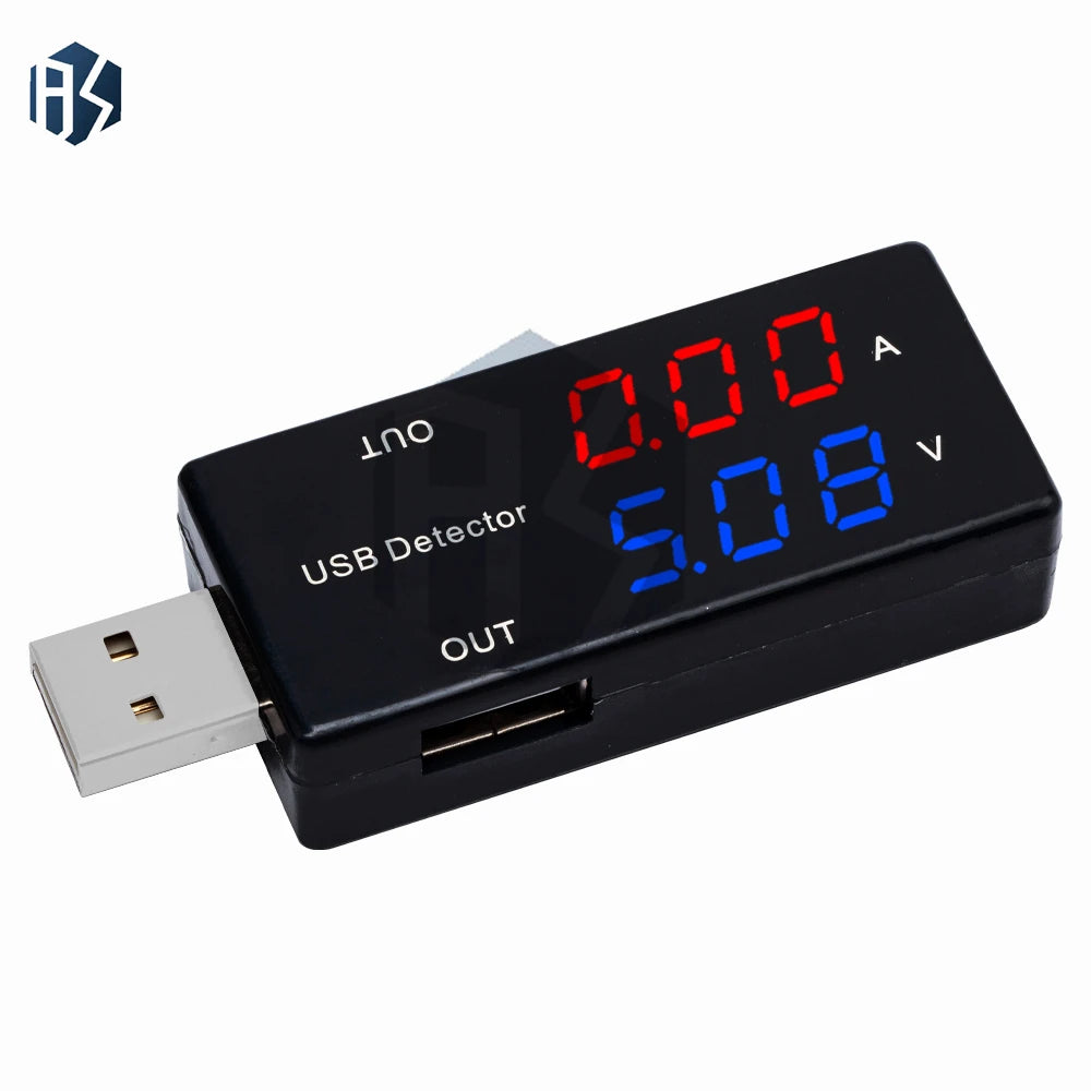 Red Blue Dual USB Charging Detector Tester Voltage Current Battery Zpaxo