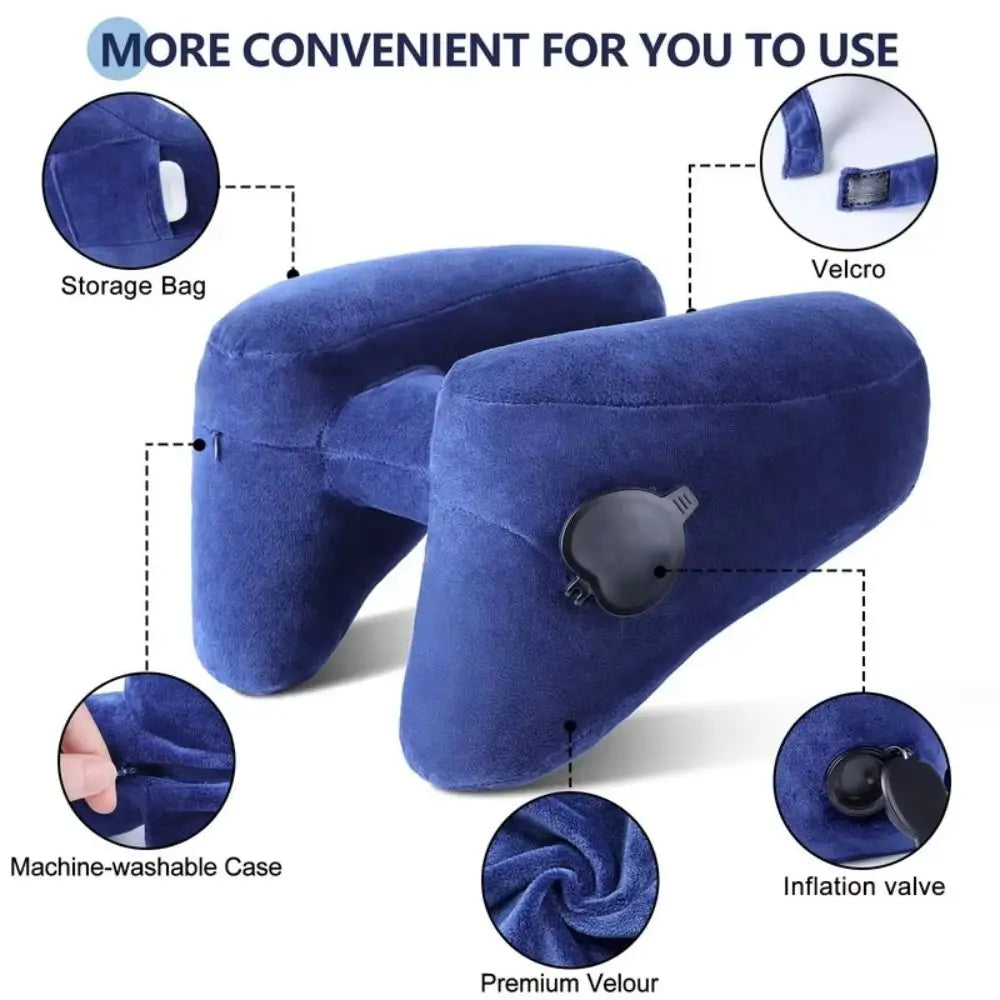 Soft Velour Cover Inflatable Neck Pillow Storage Bag High-quality Zpaxo