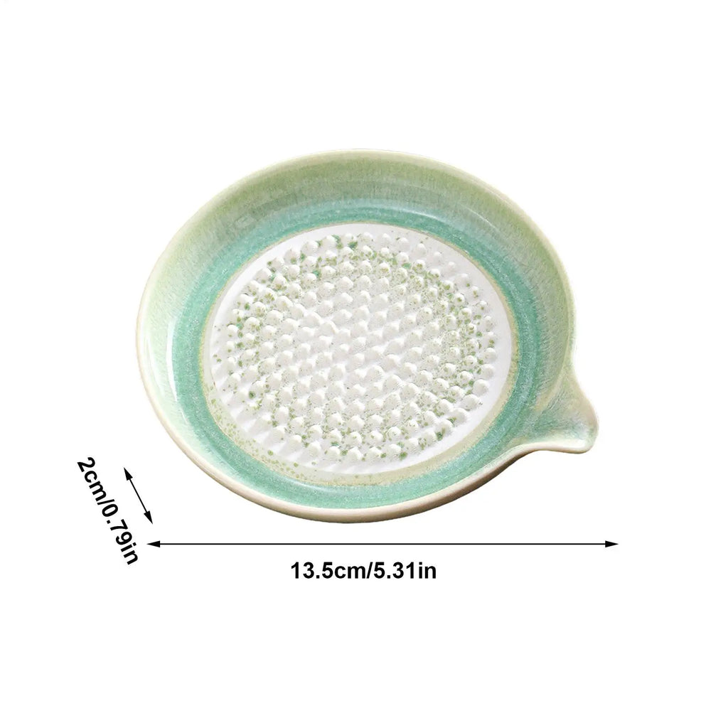 Garlic Plate Handmade Gradient Glaze Ceramic Grater Dish Bowl Home