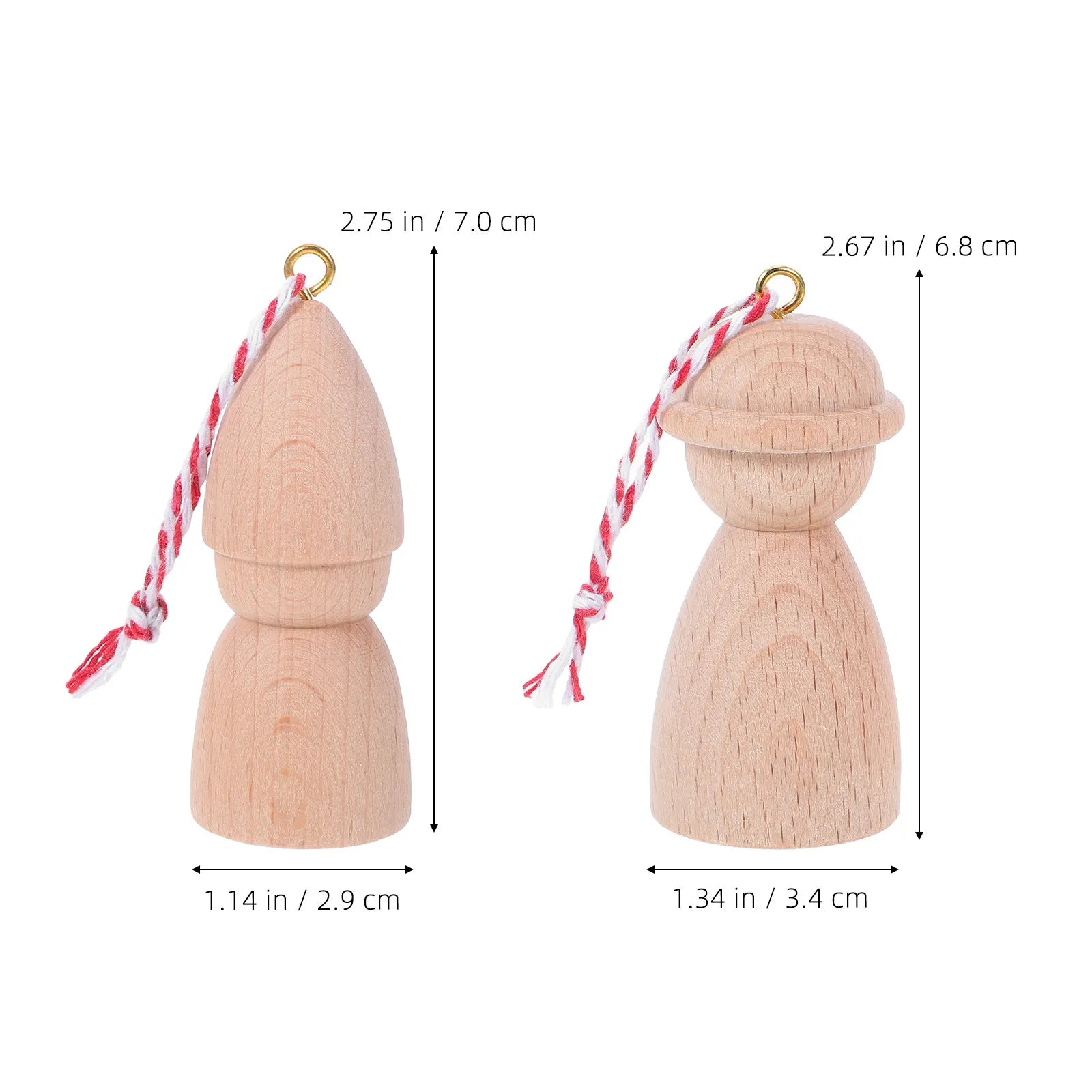 Blank Wooden Peg Unfinished Wood Craft Figures Diy Paintable Mini