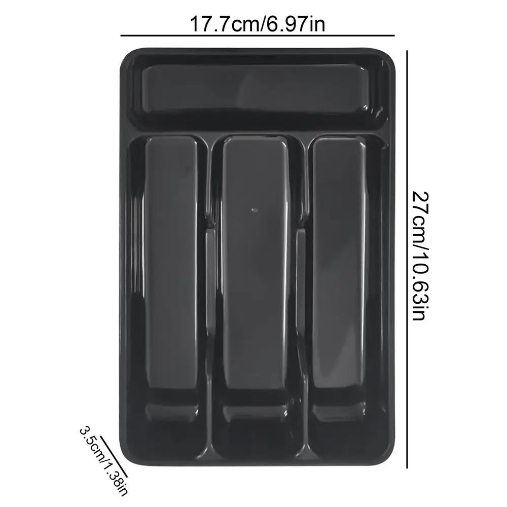 Silverware Tray Drawer Flatware Organizer Compact Holder 4