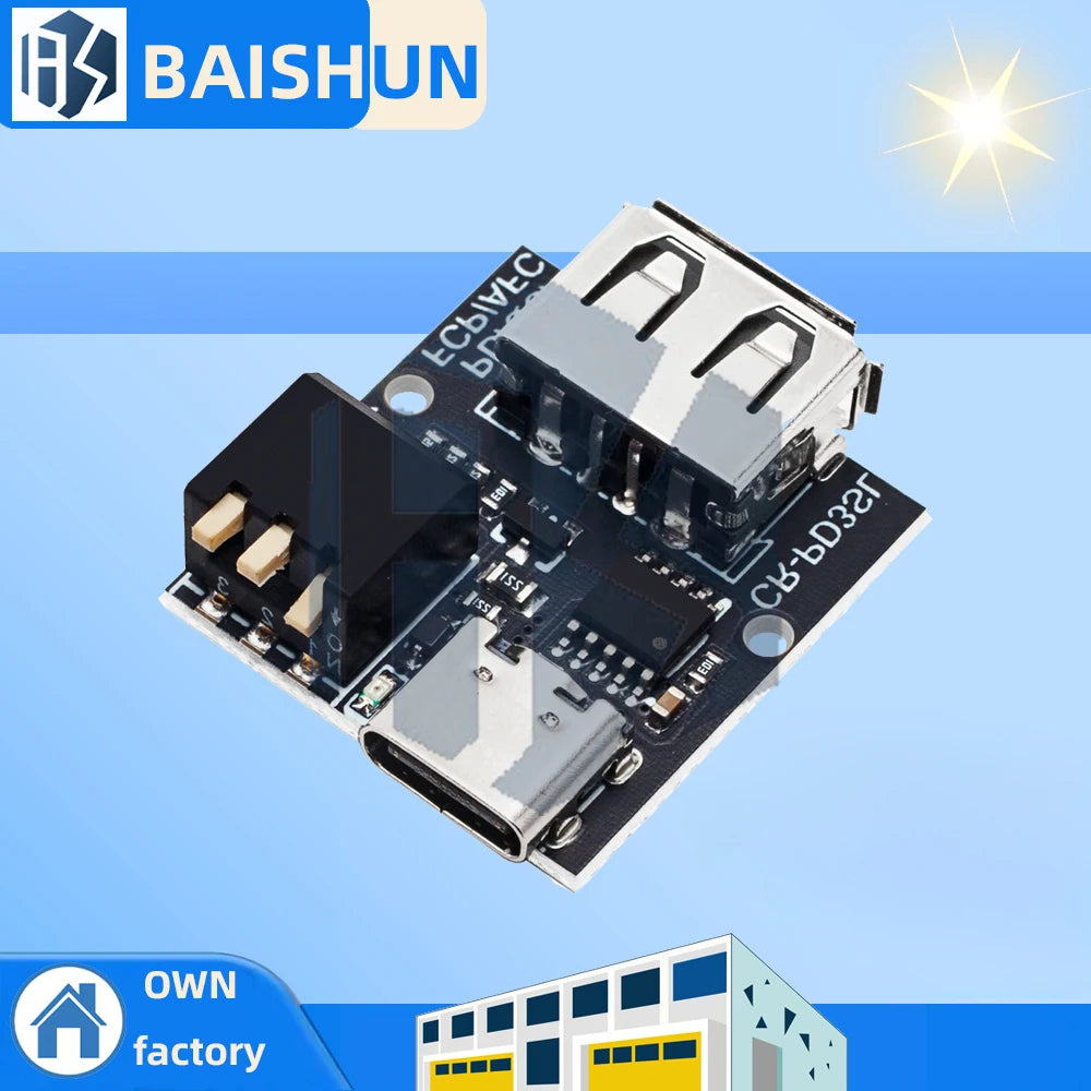 QC AFC FCP PD Decoy Board, 9V-20V Adjustable Fast Charging Trigger Module with Dial Switch Zpaxo
