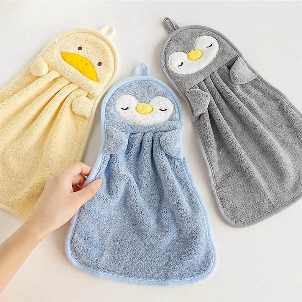 Animal Hand Towels Kids Absorbent Quick Drying Microfiber Cute