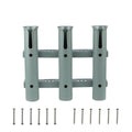 Durable Plastic Fishing Rod Racks ABS Material Three-Tube Design Fishing Rod Bracket Portable Mount Saltwater Proof Zpaxo Green
