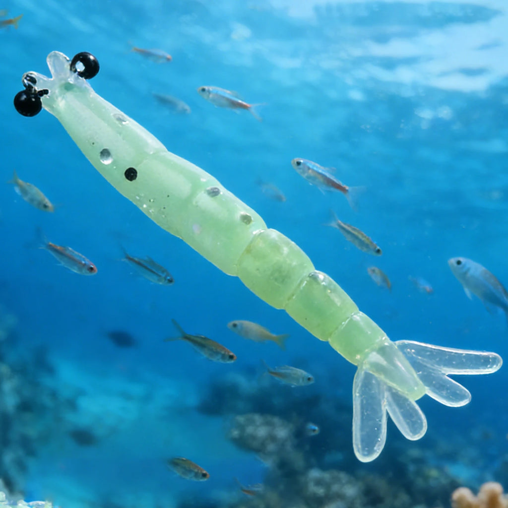 Soft Worm Shrimp Fishing Lure Glitter Direct Tackle Lures 3D Shrimps