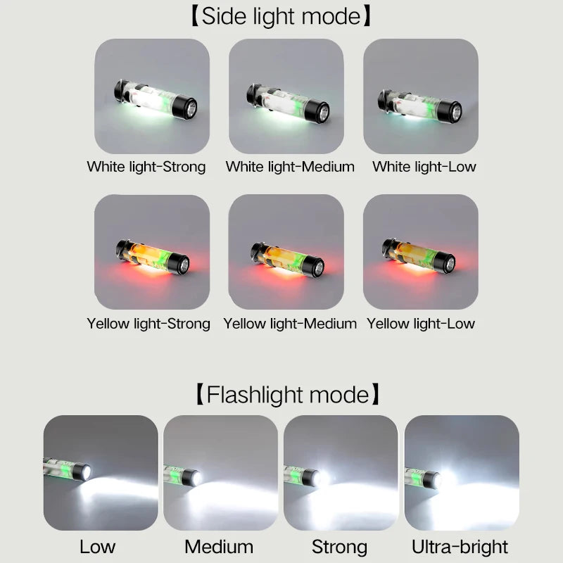 Mini Keychain Light Multifunctional Outdoor Portable Work 5050