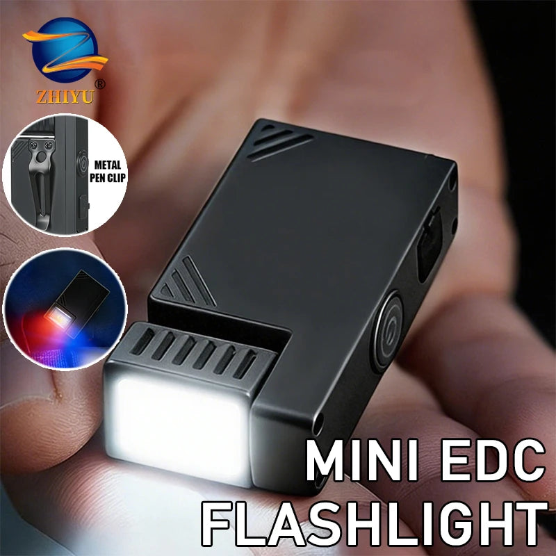 Mini COB LED Keychain Flashlight USB-C Rechargeable 600 Lumens LED Keychain Flashlight Zpaxo