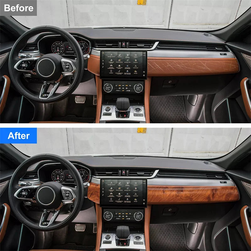 Glossy Car Sticker Waterproof Internal Adhesive DIY Film Wood Grain