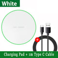 Mini LED Wireless Charger Pad Desktop Charging Iphone Samsung Xiaomi Zpaxo White