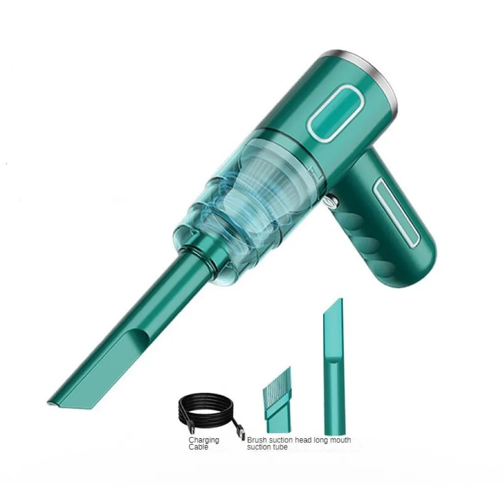 Car Cordless Vacuum Cleaner Portable Large Suction Household Cleaning Equipment Handheld Dust Collector Small Mini Dust Blower Zpaxo Green