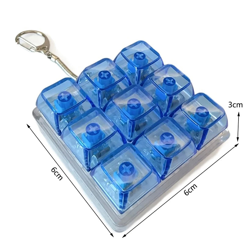 Funny Fidget Decompression 9 Keyboard Key Toy Adults Antistress Toys