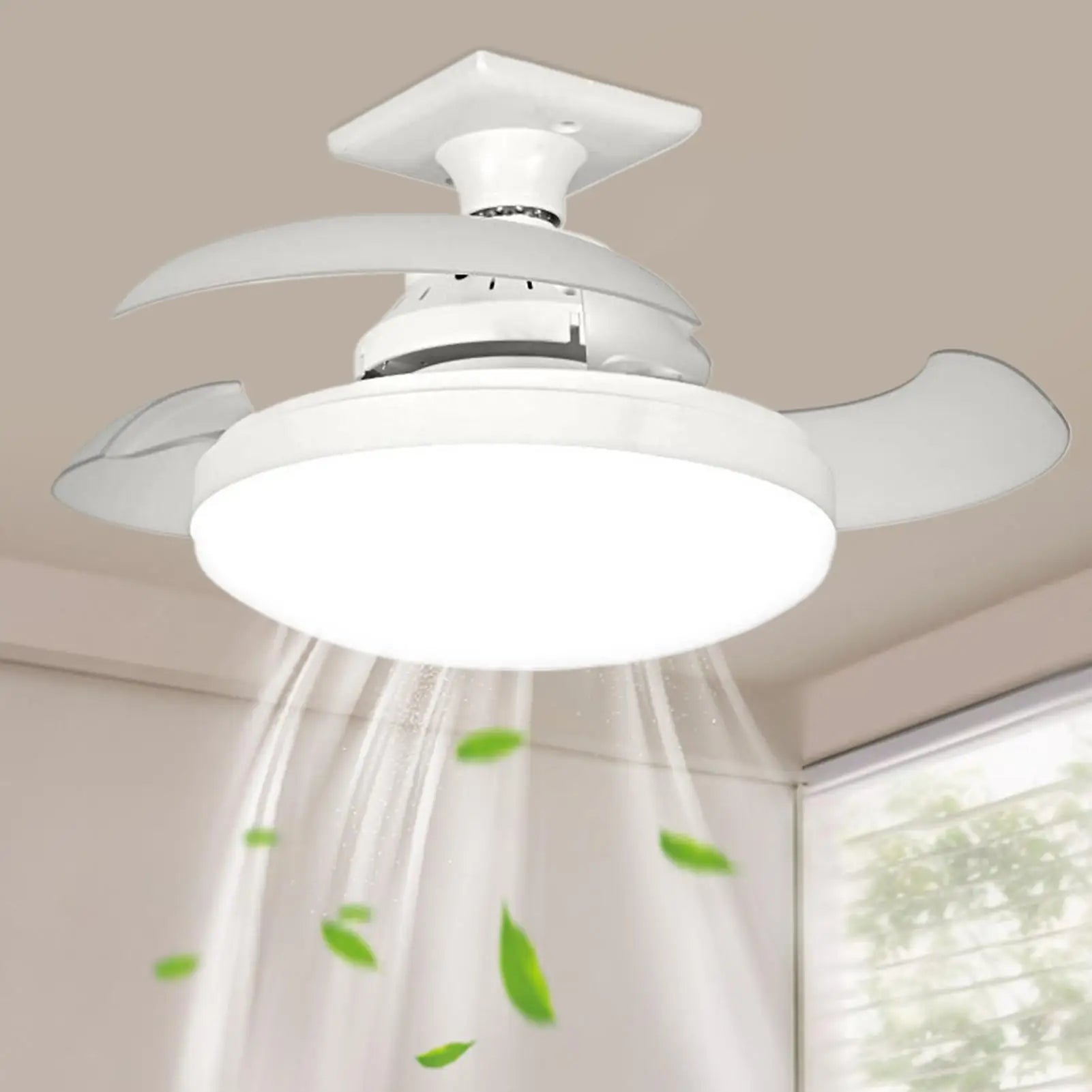 Ceiling Fans Lights Remote Control Retractable Fan Multi-functional